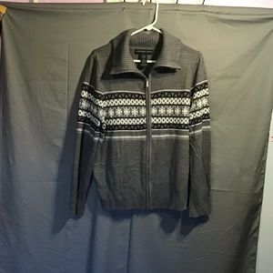 JOSEPHINE CHAUS woman’s zip up front sweater XL grey